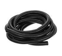 sourcing map 7/8 Inch x 16.4 Ft Split Wire Loom Tubing, Guard Convoluted Flex, Protective Split Cable Conduit, Flexible Wire Protector Tubing, Electrical Cord Cover,Black