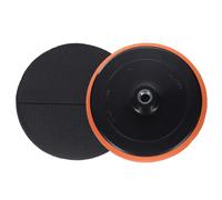 sourcing map 7 Inch Hook and Loop Backing Sanding Pads with 5/8"-11 Thread for Diamond Sanding Finishing Polishing Buffing Pads, Orange + Black 2pcs