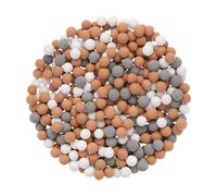 sourcing map 7 Packs Replacement Shower Head Bead 5-6mm Shower Filter Beads Replacement Mineral Stone Bead for Water Softener Filtration Shower Head, White, Grey, Orange