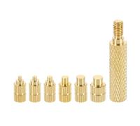 sourcing map 7 Pcs Brass Heat Set Insert Tips for Threaded Inserts M2 M2.5 M3 M4 M5 M6 Soldering Irons Threaded Inserts Tool for 3D Printing Components and Plastic Parts