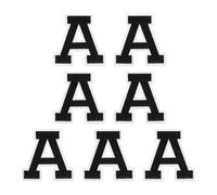 sourcing map 7 Pcs Iron-on Letter Patches, 2.4 Inch Iron-on Letter-A for Clothing Alphabet Embroidery Applique Patches for Clothes Hats Jeans Jacket Backpacks DIY Accessories, Black
