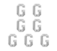 sourcing map 7 Pcs Iron-on Letter Patches, 2.4 Inch Iron-on Letter-G for Clothing Alphabet Embroidery Applique Patches for Clothes Hats Jeans Jacket Backpacks DIY Accessories, Silver