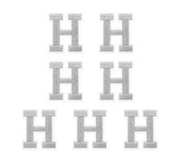 sourcing map 7 Pcs Iron-on Letter Patches, 2.4 Inch Iron-on Letter-H for Clothing Alphabet Embroidery Applique Patches for Clothes Hats Jeans Jacket Backpacks DIY Accessories, Silver
