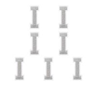 sourcing map 7 Pcs Iron-on Letter Patches, 2.4 Inch Iron-on Letter-I for Clothing Alphabet Embroidery Applique Patches for Clothes Hats Jeans Jacket Backpacks DIY Accessories, Silver