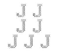 sourcing map 7 Pcs Iron-on Letter Patches, 2.4 Inch Iron-on Letter-J for Clothing Alphabet Embroidery Applique Patches for Clothes Hats Jeans Jacket Backpacks DIY Accessories, Silver