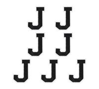 sourcing map 7 Pcs Iron-on Letter Patches, 2.4 Inch Iron-on Letter-J for Clothing Alphabet Embroidery Applique Patches for Clothes Hats Jeans Jacket Backpacks DIY Accessories, Black