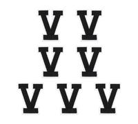 sourcing map 7 Pcs Iron-on Letter Patches, 2.4 Inch Iron-on Letter-V for Clothing Alphabet Embroidery Applique Patches for Clothes Hats Jeans Jacket Backpacks DIY Accessories, Black