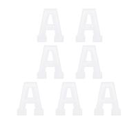 sourcing map 7 Pcs Iron-on Letter Patches, 3 Inch Iron-on Letter-A for Clothing Alphabet Embroidery Applique Patches for Clothes Hats Jeans Jacket Backpacks DIY Accessories, White