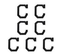 sourcing map 7 Pcs Iron-on Letter Patches, 3 Inch Iron-on Letter-C for Clothing Alphabet Embroidery Applique Patches for Clothes Hats Jeans Jacket Backpacks DIY Accessories, Black