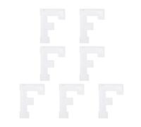 sourcing map 7 Pcs Iron-on Letter Patches, 3 Inch Iron-on Letter-F for Clothing Alphabet Embroidery Applique Patches for Clothes Hats Jeans Jacket Backpacks DIY Accessories, White