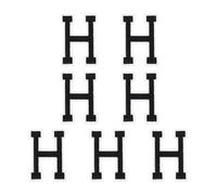 sourcing map 7 Pcs Iron-on Letter Patches, 3 Inch Iron-on Letter-H for Clothing Alphabet Embroidery Applique Patches for Clothes Hats Jeans Jacket Backpacks DIY Accessories, Black