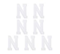 sourcing map 7 Pcs Iron-on Letter Patches, 3 Inch Iron-on Letter-N for Clothing Alphabet Embroidery Applique Patches for Clothes Hats Jeans Jacket Backpacks DIY Accessories, White
