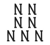 sourcing map 7 Pcs Iron-on Letter Patches, 3 Inch Iron-on Letter-N for Clothing Alphabet Embroidery Applique Patches for Clothes Hats Jeans Jacket Backpacks DIY Accessories, Black