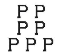 sourcing map 7 Pcs Iron-on Letter Patches, 3 Inch Iron-on Letter-P for Clothing Alphabet Embroidery Applique Patches for Clothes Hats Jeans Jacket Backpacks DIY Accessories, Black