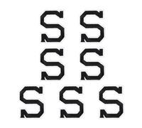 sourcing map 7 Pcs Iron-on Letter Patches, 3 Inch Iron-on Letter-S for Clothing Alphabet Embroidery Applique Patches for Clothes Hats Jeans Jacket Backpacks DIY Accessories, Black