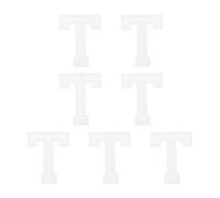 sourcing map 7 Pcs Iron-on Letter Patches, 3 Inch Iron-on Letter-T for Clothing Alphabet Embroidery Applique Patches for Clothes Hats Jeans Jacket Backpacks DIY Accessories, White