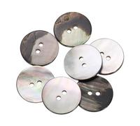sourcing map 7 Pcs Natural Shell Buttons, 2 Hole Mother of Pearl Buttons 22.5mm Sewing Buttons Sewing Craft Buttons for Shirt Sewing DIY Crafts Decoration, Black