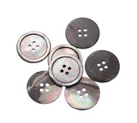 sourcing map 7 Pcs Natural Shell Buttons, 4 Hole Mother of Pearl Buttons 22.5mm Sewing Buttons Sewing Craft Buttons for Shirt Sewing DIY Crafts Decoration, Black