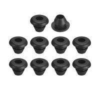 sourcing map 70 Pcs Rubber Grommets, 3mm ID 5mm Drill Hole Double Sided Hollow Firewall Hole Plugs Round Electrical Wiring Gasket, Black
