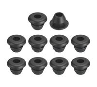 sourcing map 70 Pcs Rubber Grommets, 4mm ID 6mm Drill Hole Double Sided Hollow Firewall Hole Plugs Round Electrical Wiring Gasket, Black