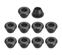 sourcing map 70 Pcs Rubber Grommets, 5mm ID 7mm Drill Hole Double Sided Hollow Firewall Hole Plugs Round Electrical Wiring Gasket, Black