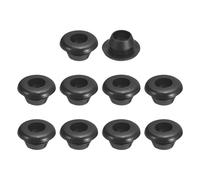 sourcing map 70 Pcs Rubber Grommets, 7mm ID 9mm Drill Hole Double Sided Hollow Firewall Hole Plugs Round Electrical Wiring Gasket, Black