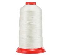 sourcing map 700 Yards Bonded Nylon Sewing Thread Size 840D/3 Sewing-Heavy Duty Nylon Upholstery Thread Outdoor Thread for Leather Jeans and Weaving Craft Machine DIY White