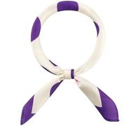 sourcing map 70cm Polka Dots Square Scarf Neck Scarves Kerchief Neckerchief Headband for Women Dark Purple Rose 50 * 50cm/ 19.69 * 19.69 inches(L*W)