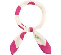 sourcing map 70cm Polka Dots Square Scarf Neck Scarves Kerchief Neckerchief Headband for Women Hot Pink Rose 50 * 50cm/ 19.69 * 19.69 inches(L*W)