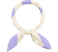 sourcing map 70cm Polka Dots Square Scarf Neck Scarves Kerchief Neckerchief Headband for Women Light Purple Rose 50 * 50cm/ 19.69 * 19.69 inches(L*W)