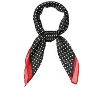 sourcing map 70cm Polka Dots Square Scarf Neck Scarves Kerchief Neckerchief Headband for Women Red Black 70 * 70cm/ 27.56 * 27.56 inches(L*W)