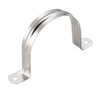 sourcing map 70mm(2.8") Rigid Pipe Strap, 2 Holes 304 Stainless Steel Tension Tube Clip Clamp 5pcs