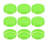 sourcing map 70mm Regular Mouth Plastic Mason Jar Lids, 9pcs Plastic Storage Caps with Sealing Rings for Ball Canning Jars, Green