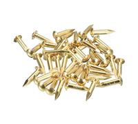 sourcing map 70Pcs Small Tiny Nails 2.8x15mm(DXL) Tiny Brass Nails Hardware Round Head Brass Nail for Wooden DIY Projects Decorative Boxes Household, Brass Tone