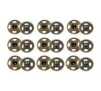 sourcing map 72 Set Sew-on Snap Buttons 6/7/8mm Metal Snap Fastener Buttons Fastener Press-Stud Clasps for Closure Purse Handbag Clothes Sewing Craft, Bronze
