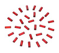 sourcing map 720Pcs Sew on Rectangle Rhinestones, 19x7mm Flat Back Rectangle Beads Sewing Plastic Gems 2 Holes for Garments Dress Crafts Jewelry Decoration (Deep Red)