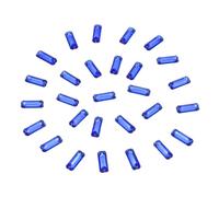 sourcing map 720Pcs Sew on Rectangle Rhinestones, 19x7mm Flat Back Rectangle Beads Sewing Plastic Gems 2 Holes for Garments Dress Crafts Jewelry Decoration (Ink Blue)