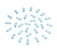 sourcing map 720Pcs Sew on Rectangle Rhinestones, 19x7mm Flat Back Rectangle Beads Sewing Plastic Gems 2 Holes for Garments Dress Crafts Jewelry Decoration (Light Blue)