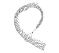 sourcing map 75-90mm OD Cable Pulling Socks Grip 1.24m Wrap-Type Side Pull Wire Mesh Puller Socks Grip Galvanized Steel Wire Pulling Tools