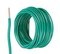sourcing map 75 Feet Electrical Wire Insulated Solid Copper 14 AWG Hook Up Wire Cable THHN Wire Residential, Industrial, Grounding, Electrical Rated for 600 Volts,UL listed,Green
