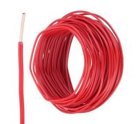 sourcing map 75 Feet Electrical Wire Insulated Solid Copper 14 AWG Hook Up Wire Cable THHN Wire Residential, Industrial, Grounding, Electrical Rated for 600 Volts,UL listed,Red