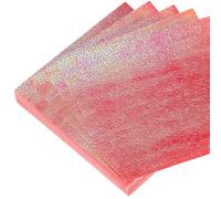 sourcing map 75 Sheet Glitter Origami Paper 6x6 Inch Shiny Sparkly Square Folding Sheet 15x15cm Iridescent Paper for DIY Art, Craft Decor, Red