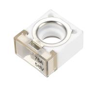 Sourcing Map 75A 58V DC Marine Rated Battery Fuse and Terminal Block, Silver Ceramic Plastic Fuse for Vehicles, Boats, RVs, Ships, Cranes, Charging