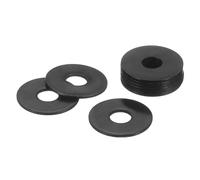 sourcing map 75Pcs M4 304 Stainless Steel Flat Washers, ID 4mm, OD 15mm, Thickness 1mm Round Metal Washers for Screws Bolts, Outdoor Construction, Black