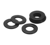 sourcing map 75Pcs M6 304 Stainless Steel Flat Washers, ID 6mm, OD 14mm, Thickness 1.5mm Round Metal Washers for Screws Bolts, Outdoor Construction, Black