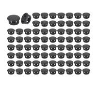 sourcing map 76 Pcs Round Plastic Plug, Black Tubing End Cap Plugs, 10mm(0.39 Inch) Furniture Leg Pipe Insert, Glide Protection for Chair, Sofa, Table, Shelf