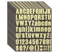 sourcing map 760Pcs 10Sheets Glitter Letter Stickers, Self-Adhesive Alphabet Sticker Letter Number Decal Kit Symbols Alphabet Decals for Crafts Scrapbooking Classroom Decor, Gold Bold