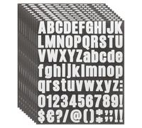 sourcing map 760Pcs 10Sheets Glitter Letter Stickers, Self-Adhesive Alphabet Sticker Letter Number Decal Kit Symbols Alphabet Decals for Crafts Scrapbooking Classroom Decor, Silver Bold