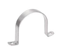 sourcing map 76mm(3") Rigid Pipe Strap, 2 Holes Tube Straps 304 Stainless Steel Tension Tube Clamp 4pcs