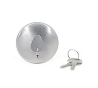 sourcing map 76mm Diameter Metal Motorcycle Fuel Tank Gas Cap Cover with 2 Keys